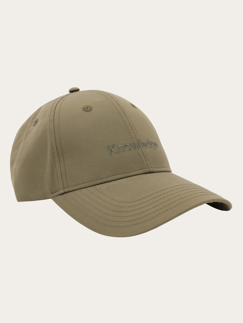 KnowledgeCotton Apparel - UNI Vent Canvas 200 classic cap - GOTS/vegan Caps 1068 Burned Olive