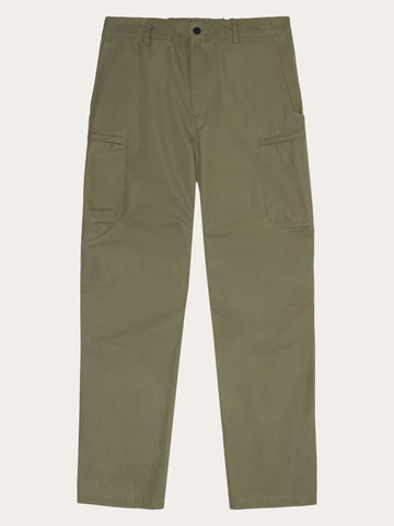 KnowledgeCotton Apparel - MEN Vent canvas 200 pants Pants 1068 Burned Olive