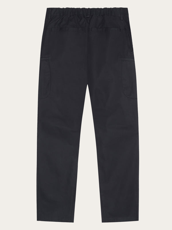 KnowledgeCotton Apparel - MEN Vent Canvas 200 classic pants - GOTS/Vegan Pants 1300 Black Jet