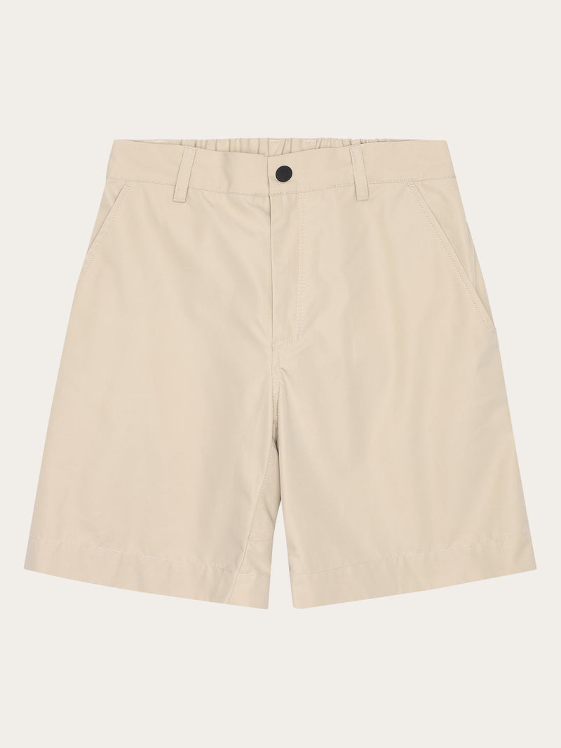 KnowledgeCotton Apparel - WMN Vent Canvas 200 classic shorts - GOTS/vegan Shorts 1228 Light feather gray