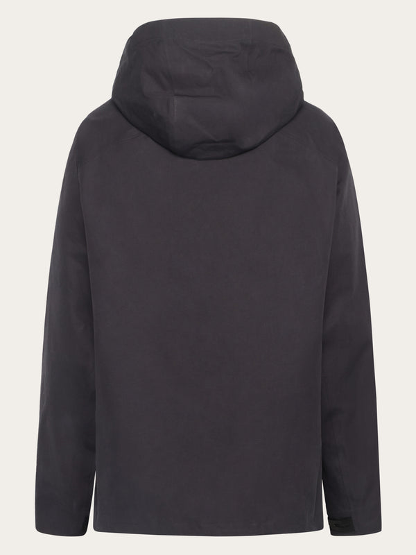 KnowledgeCotton Apparel - MEN Vent Canvas 270 shell jacket - GOTS/Vegan Jackets 1300 Black Jet