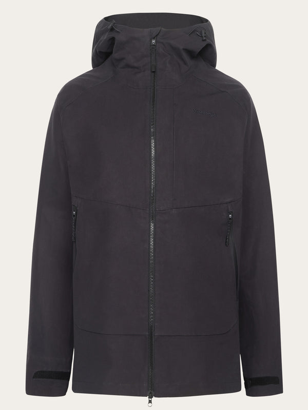 KnowledgeCotton Apparel - MEN Vent Canvas 270 shell jacket - GOTS/Vegan Jackets 1300 Black Jet