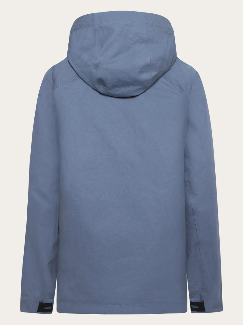 KnowledgeCotton Apparel - WMN Vent Canvas 270 shell jacket - GOTS/Vegan Jackets 1226 Vintage Indigo