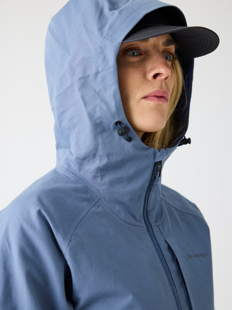 KnowledgeCotton Apparel - WMN Vent Canvas 270 shell jacket - GOTS/Vegan Jackets 1226 Vintage Indigo