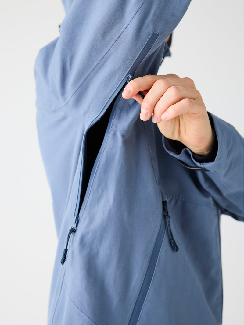 KnowledgeCotton Apparel - WMN Vent Canvas 270 shell jacket - GOTS/Vegan Jackets 1226 Vintage Indigo