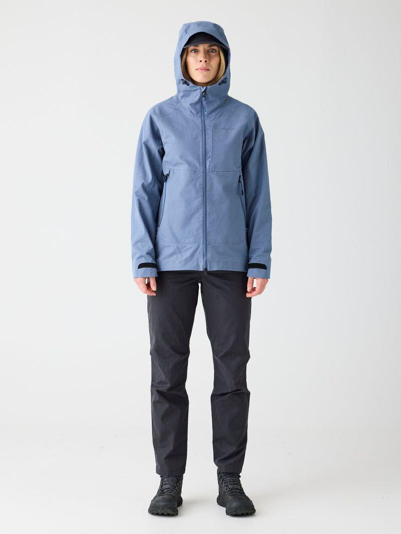 KnowledgeCotton Apparel - WMN Vent Canvas 270 shell jacket - GOTS/Vegan Jackets 1226 Vintage Indigo