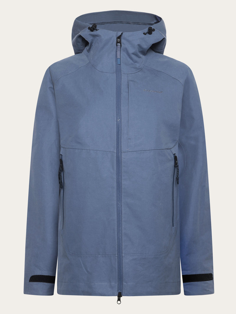 KnowledgeCotton Apparel - WMN Vent Canvas 270 shell jacket - GOTS/Vegan Jackets 1226 Vintage Indigo