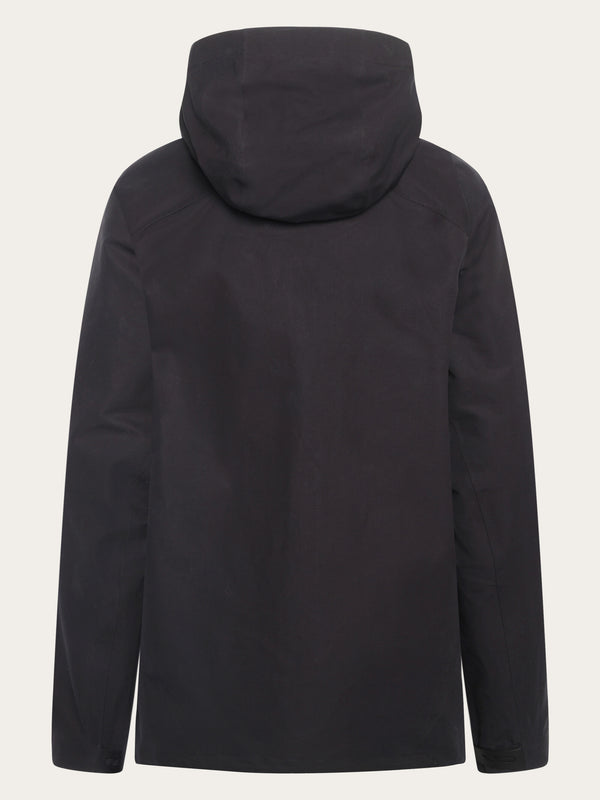 KnowledgeCotton Apparel - WMN Vent Canvas 270 shell jacket - GOTS/Vegan Jackets 1300 Black Jet