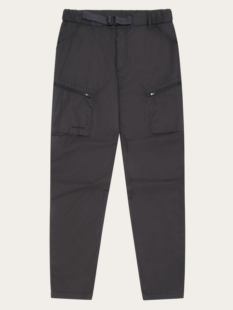 KnowledgeCotton Apparel - MEN Vent Ripstop 90 lightweight pants - GOTS/Vegan Pants 1300 Black Jet
