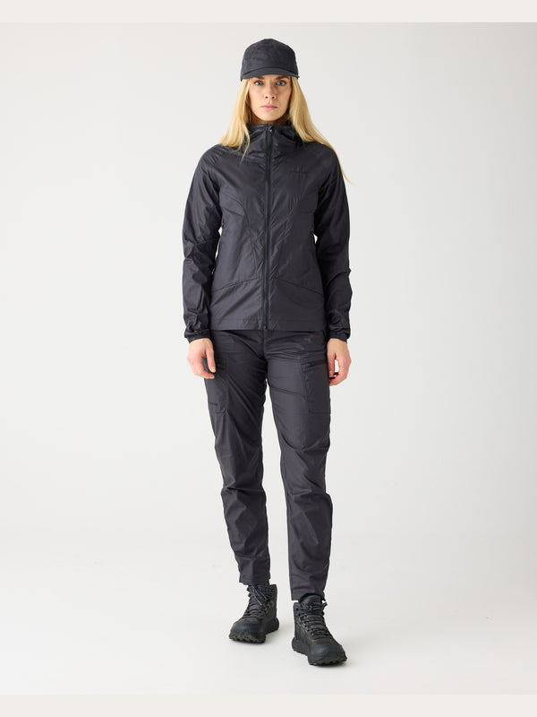 KnowledgeCotton Apparel - WMN Vent Ripstop 90 lightweight pants - GOTS/Vegan Pants 1300 Black Jet