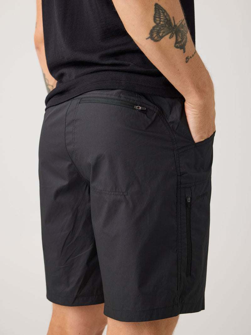 KnowledgeCotton Apparel - MEN Vent Ripstop 90 lightweight shorts - GOTS/Vegan Shorts 1300 Black Jet