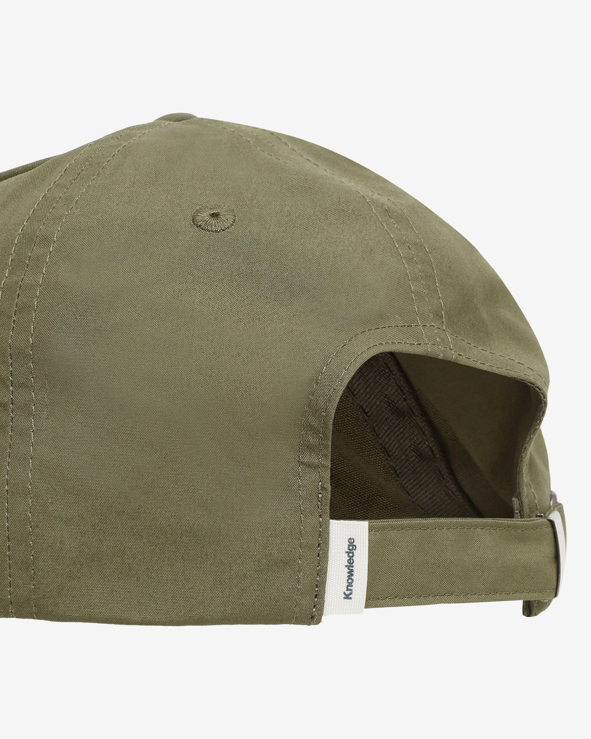 KnowledgeCotton Apparel - UNI Vent canvas 200 badge cap Caps 1068 Burned Olive