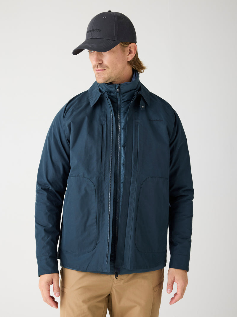 KnowledgeCotton Apparel - MEN Vent canvas 200 jacket Jackets 1001 Total Eclipse