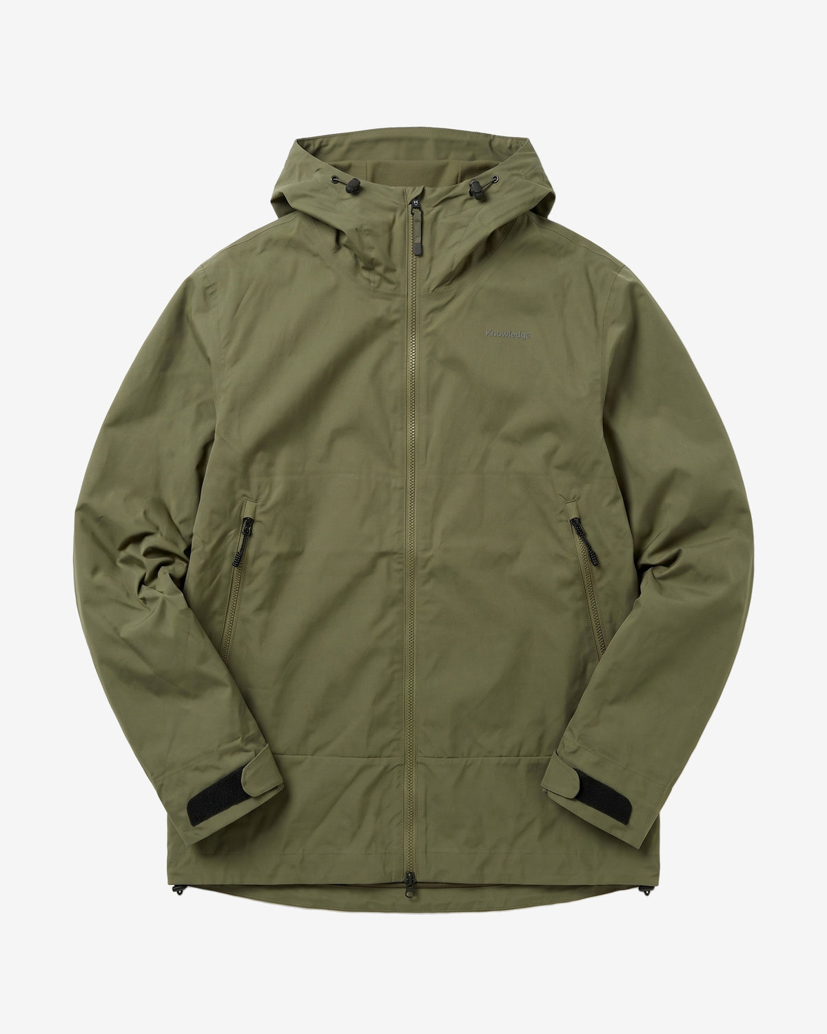 KnowledgeCotton Apparel - MEN Vent canvas 200 shell jacket Jackets 1068 Burned Olive