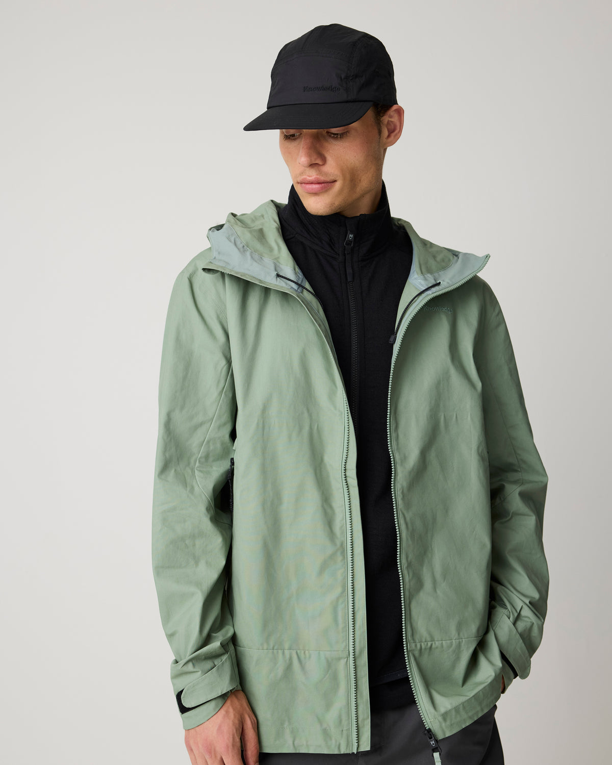 KnowledgeCotton Apparel - MEN Vent canvas 200 shell jacket Jackets 1396 Lily Pad