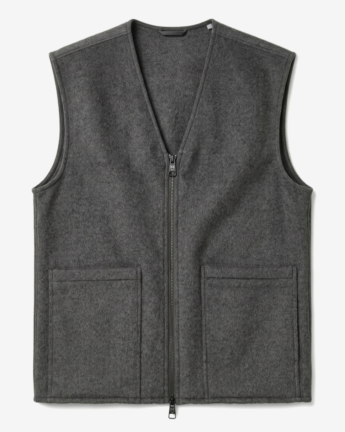 KnowledgeCotton Apparel - MEN Wool vest Vests 1073 Dark Grey Melange
